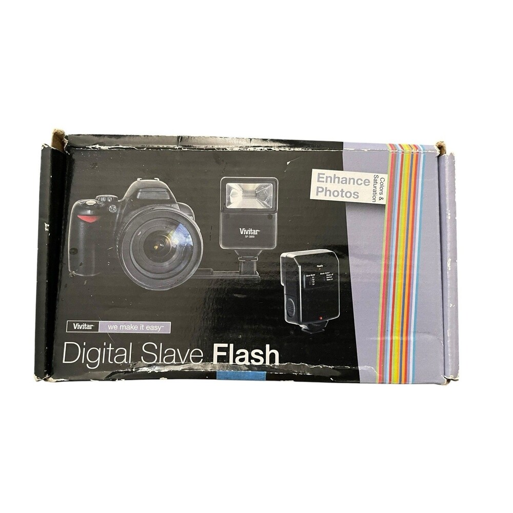 Vivitar Bounce Zoom Slave Flash Enhance Photo's Colors & Saturation New